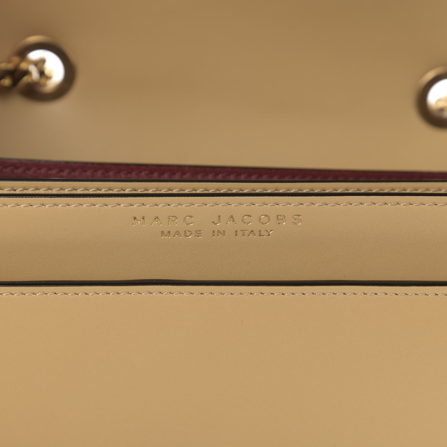 Marc Jacobs Calfskin Big Trouble Chain Bag Beige 6 of 13
