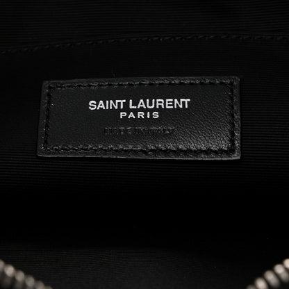 Saint Laurent Linen Canvas Rive Gauche Zipped Pouch Black 6 of 9