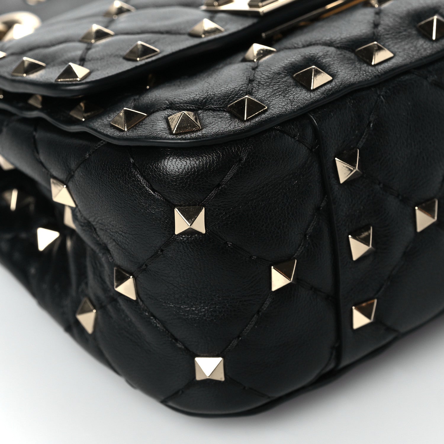 Valentino Garavani Nappa Micro Rockstud Spike Shoulder Bag Black 7 of 8