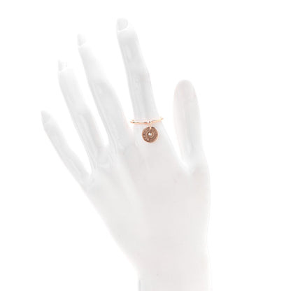 Hermes 18K Rose Gold Diamond Gambade Ring 49 5 2 of 6