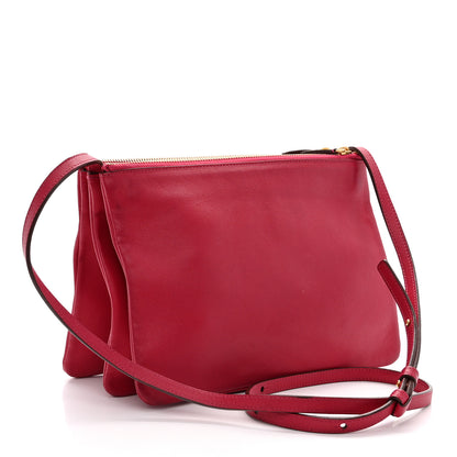 Celine Lambskin Small Trio Crossbody Bag Fuchsia 3 of 13