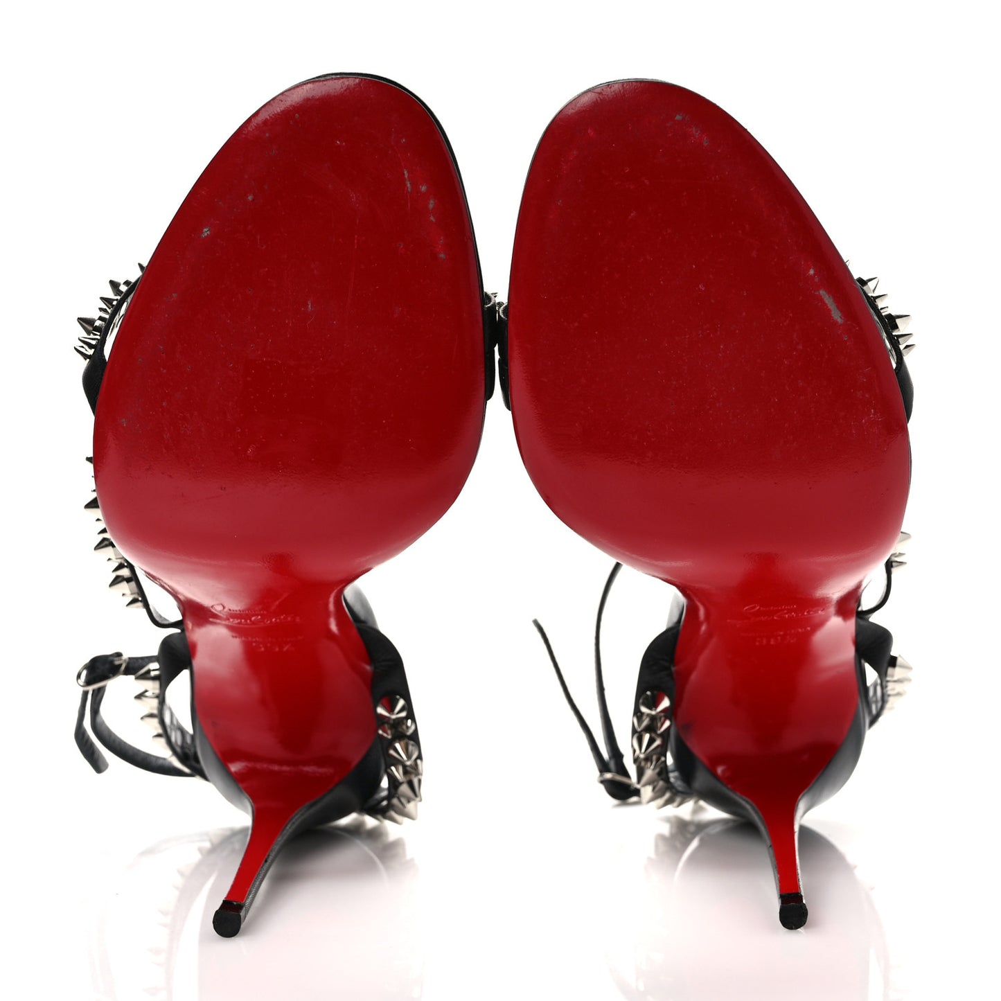 Nappa Spike Mafaldina 100 Sandals 39.5 Black