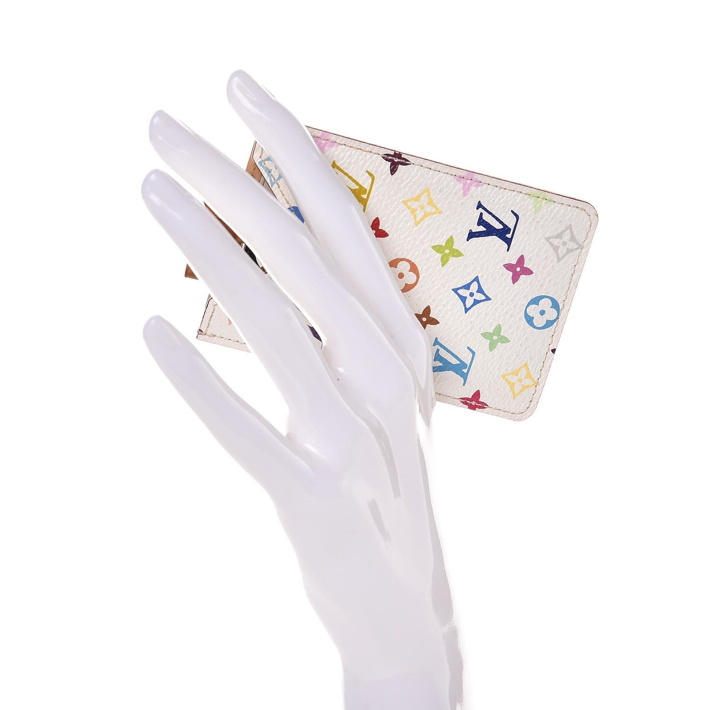 Monogram Multicolor Mirror and Case Pouch White