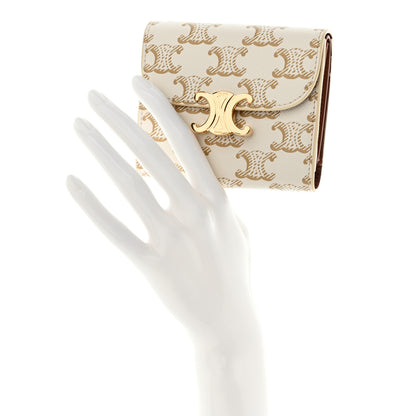 Celine Triomphe Canvas Small Triomphe Wallet White 2 of 10