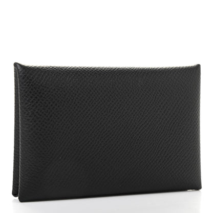 Hermes Epsom Calvi Card Case Black 3 of 7