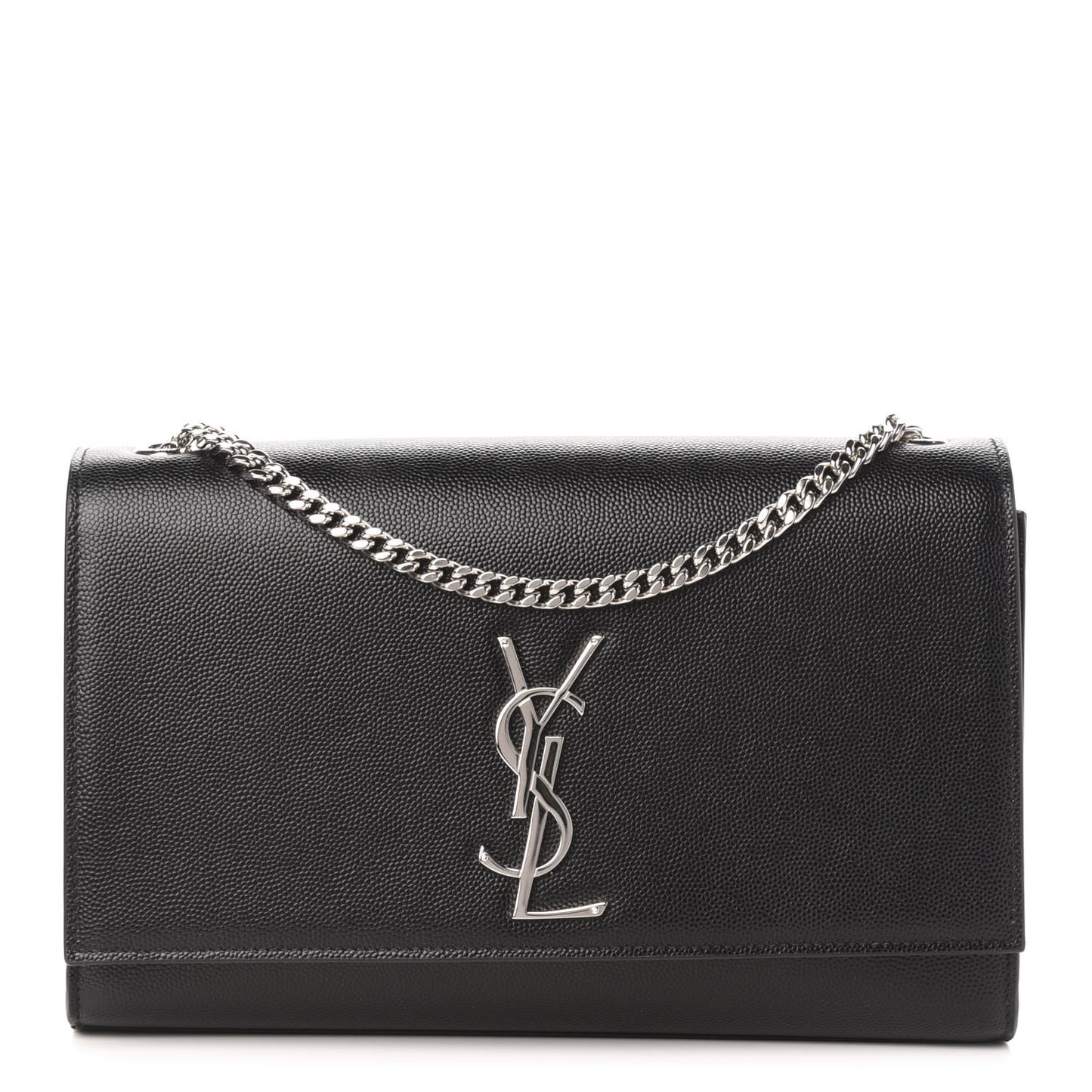 Grain De Poudre Medium Classic Monogram Kate Satchel Black