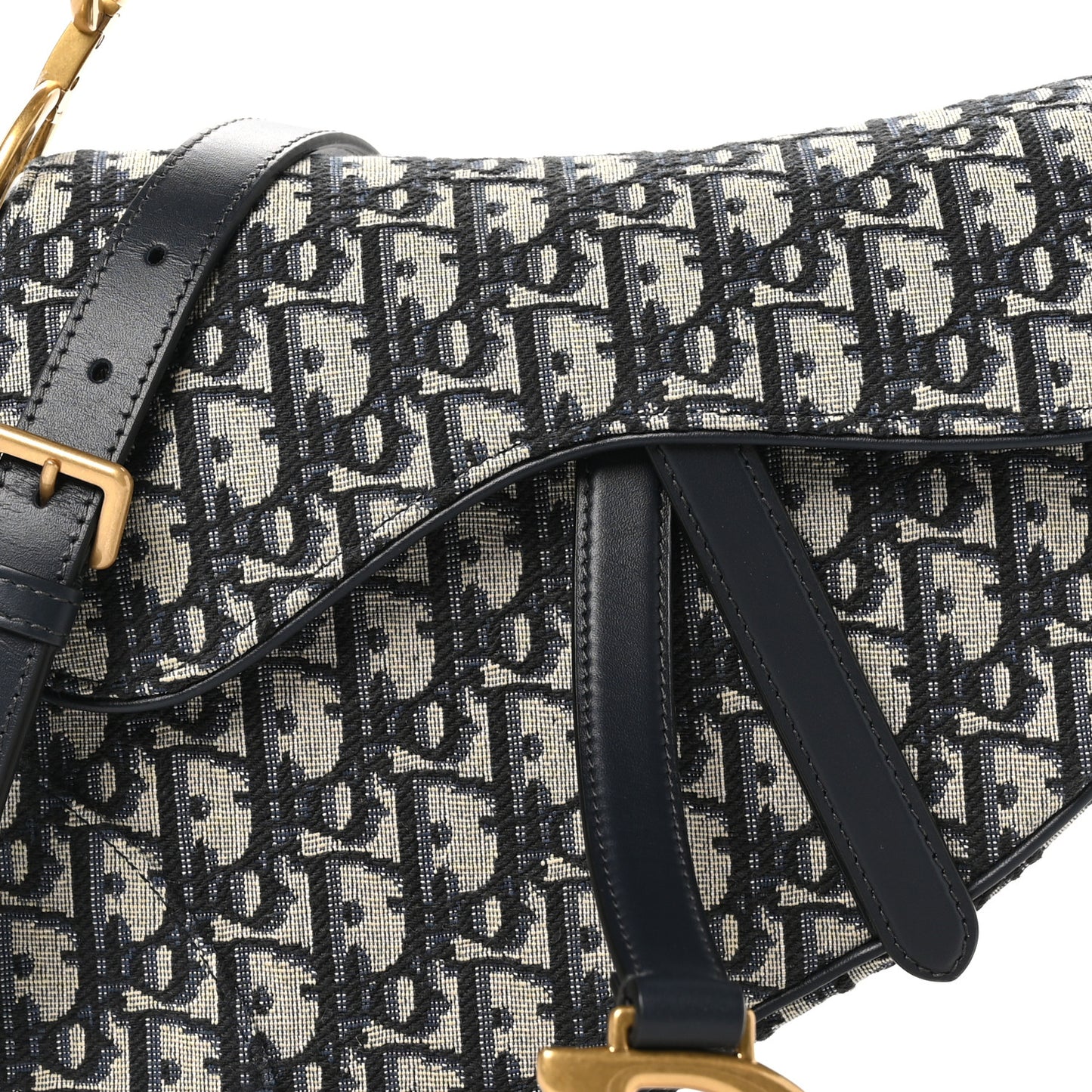 Oblique Saddle Bag With Strap Blue