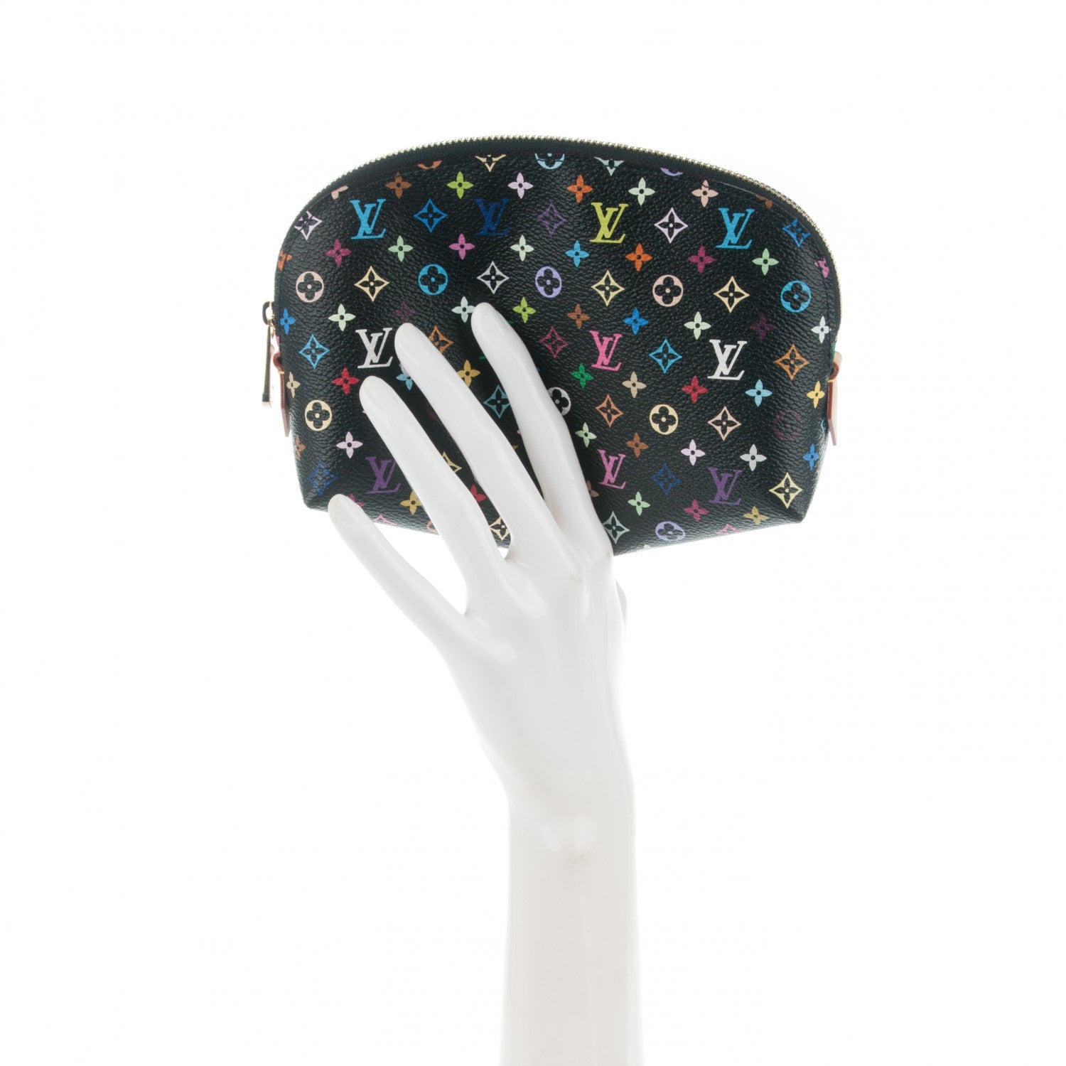 Louis Vuitton Monogram Multicolor Cosmetic Pouch Black Grenade 2 of 6