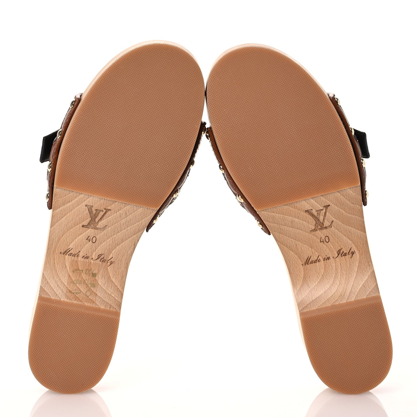 Calfskin Monogram Cottage Mule 40 Cognac