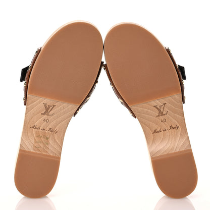 Louis Vuitton Calfskin Monogram Cottage Mule 40 Cognac 6 of 9