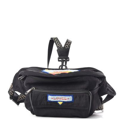 Gucci Nylon 80s Logo Patch Belt Bag Black 1 of 11