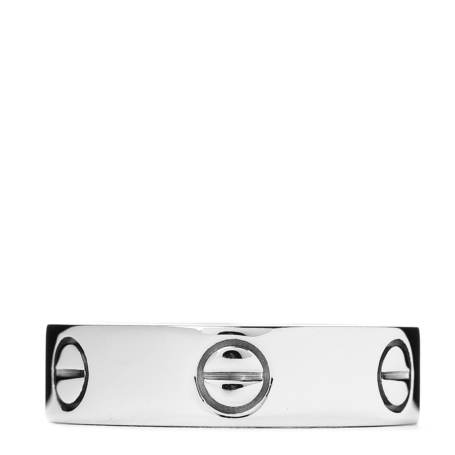 Cartier 18K White Gold 5.5mm LOVE Ring 56 7.5 3 of 4