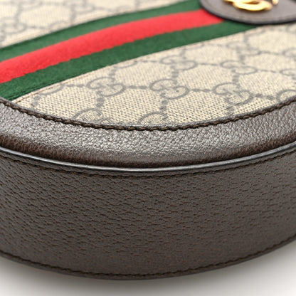 Gucci GG Supreme Monogram Web Mini Ophidia Round Shoulder Bag Brown 10 of 10