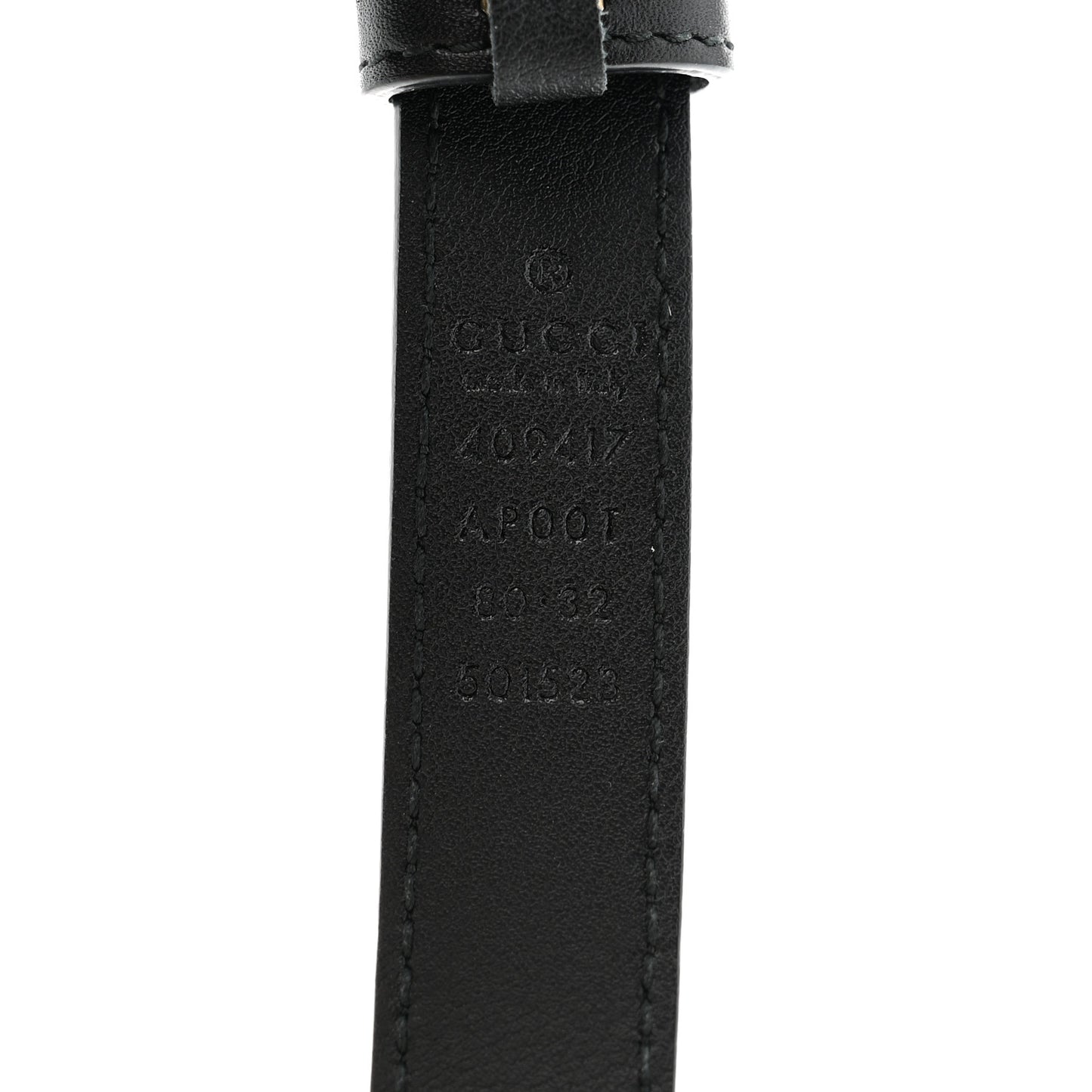 Calfskin Double G 20mm Belt 80 32 Black