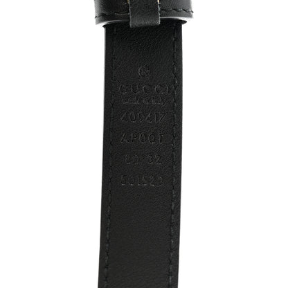 Gucci Calfskin Double G 20mm Belt 80 32 Black 3 of 6