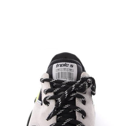 Balenciaga Nylon Suede Mens Triple S 2.0 Sneakers 41 Gris Black Jaune Fluo 9 of 10