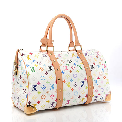 Louis Vuitton Monogram Multicolor Keepall 45 White 2 of 8
