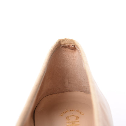 Chanel Lambskin Cap Toe CC Ballerina Flats 39 Beige Black 11 of 16