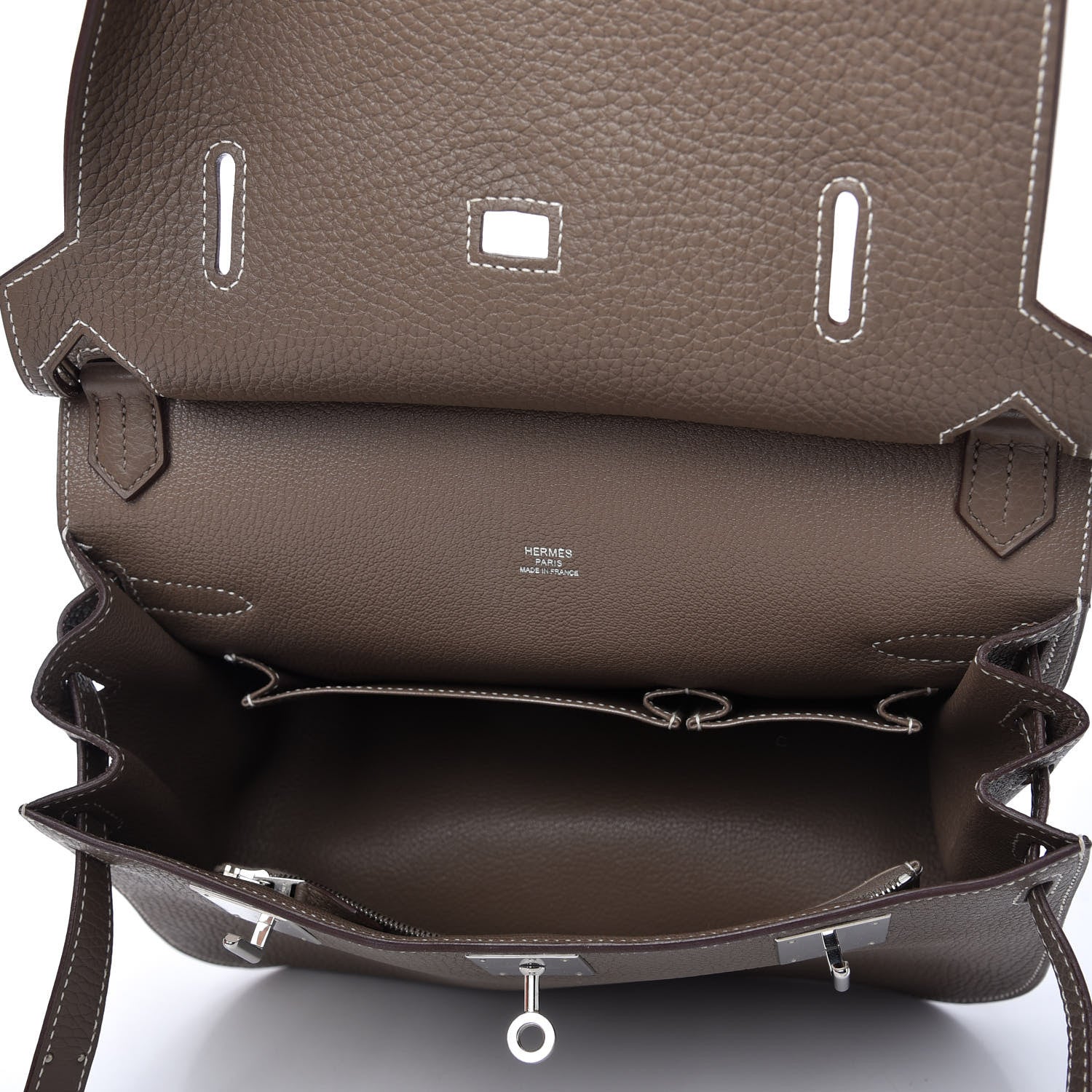 Hermes Taurillon Clemence Jypsiere 28 Etoupe 5 of 10