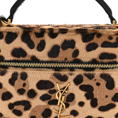 Saint Laurent Pony Hair Leopard Print Mini Gaby Vanity Case Brown Black 8 of 11