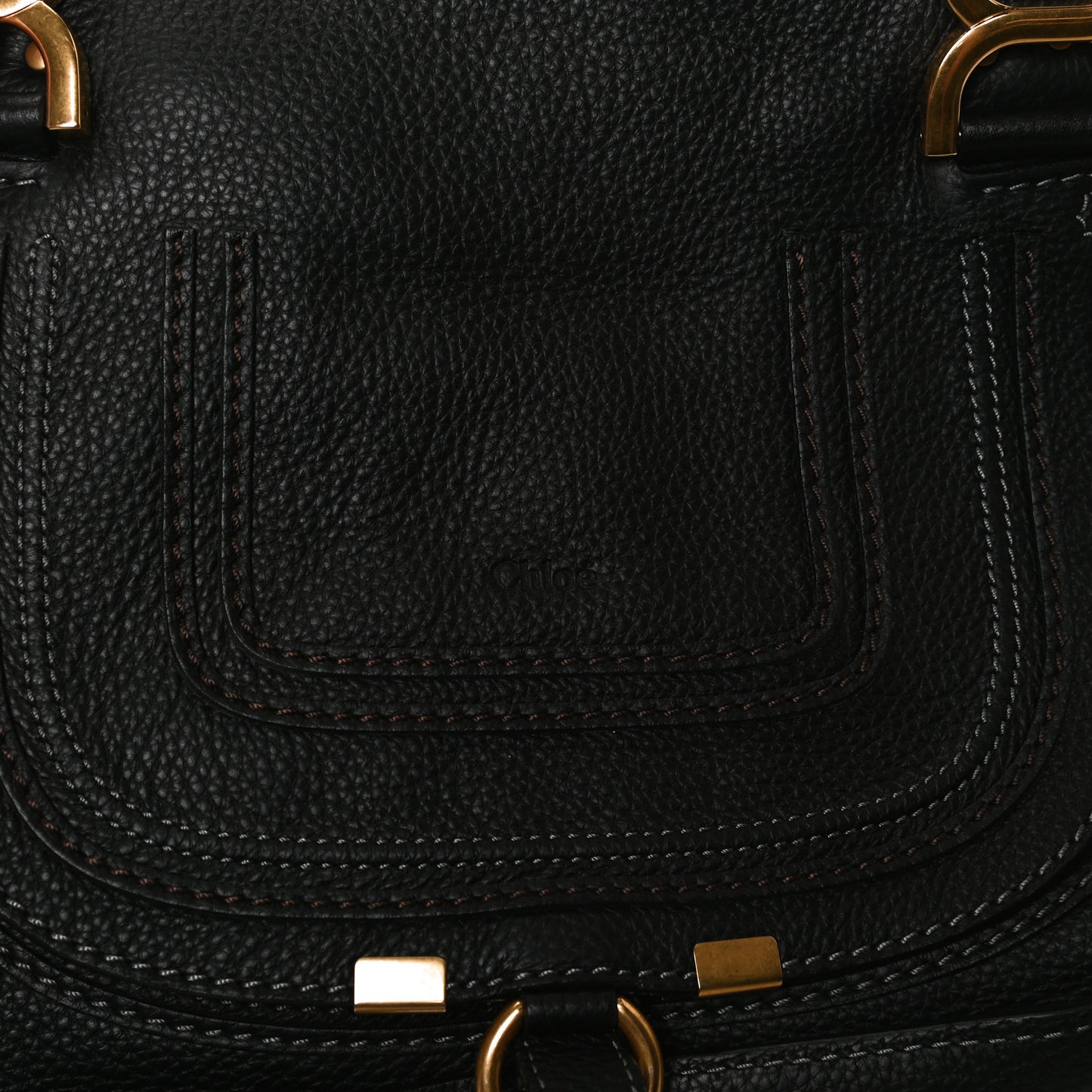 Calfskin Small Marcie Satchel Black