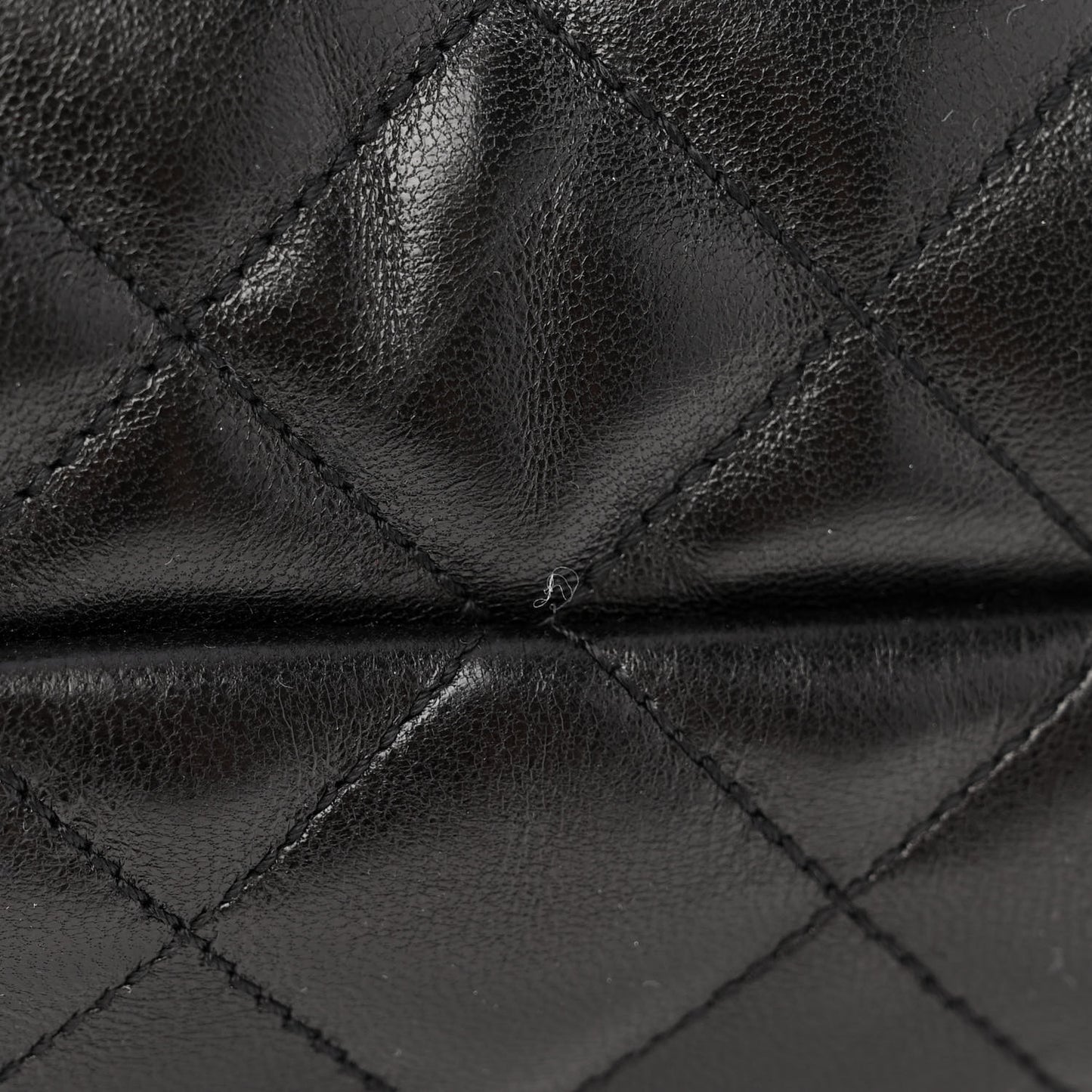 Lambskin Quilted Maxi Icare Shopping Tote Black