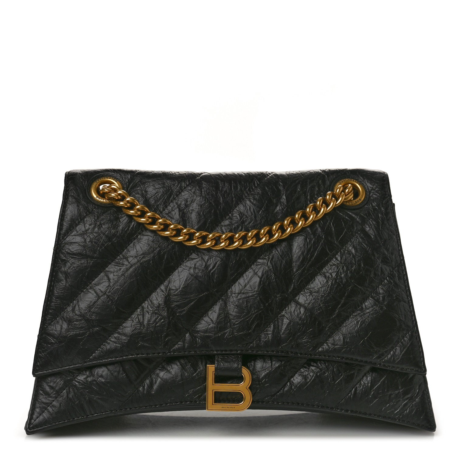 Balenciaga Crushed Calfskin Quilted Medium Crush Chain Bag Black 1 of 10