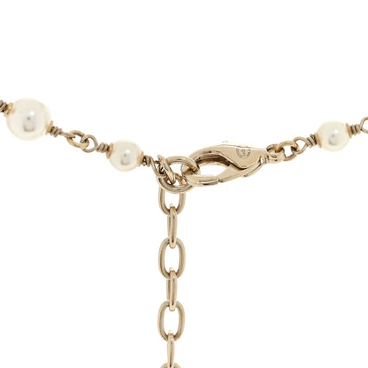 Chanel Enamel Crystal Pearl Hambourg Sailor Doll Long Necklace Black White 4 of 5