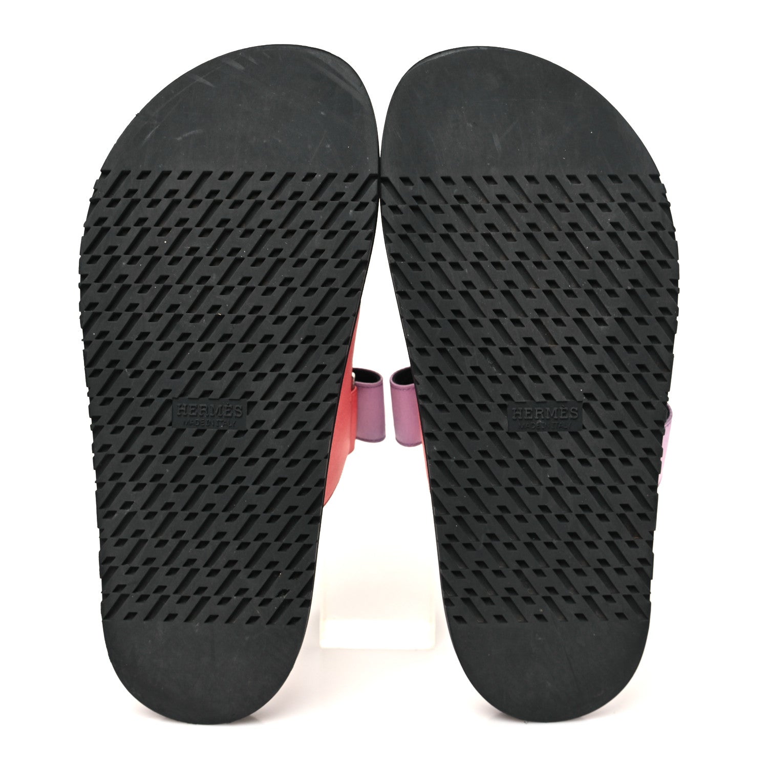 Hermes Satin Crepe Chypre Sandals 37.5 Rose Peche Violet Petale 6 of 12