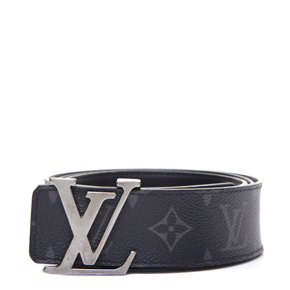 Louis Vuitton Monogram Eclipse Taigarama 40mm LV Initiales Reversible Belt 95 38 Black 1 of 11