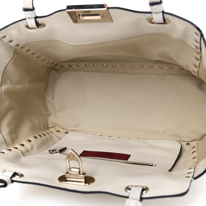 Valentino Garavani Vitello Small Rockstud Tote Ivory 6 of 13