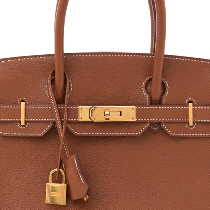 Hermes Natural Barenia Faubourg Birkin 30 Fauve 8 of 11