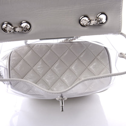 Chanel Crumpled Calfskin PVC Quilted Backpack White 4 of 8