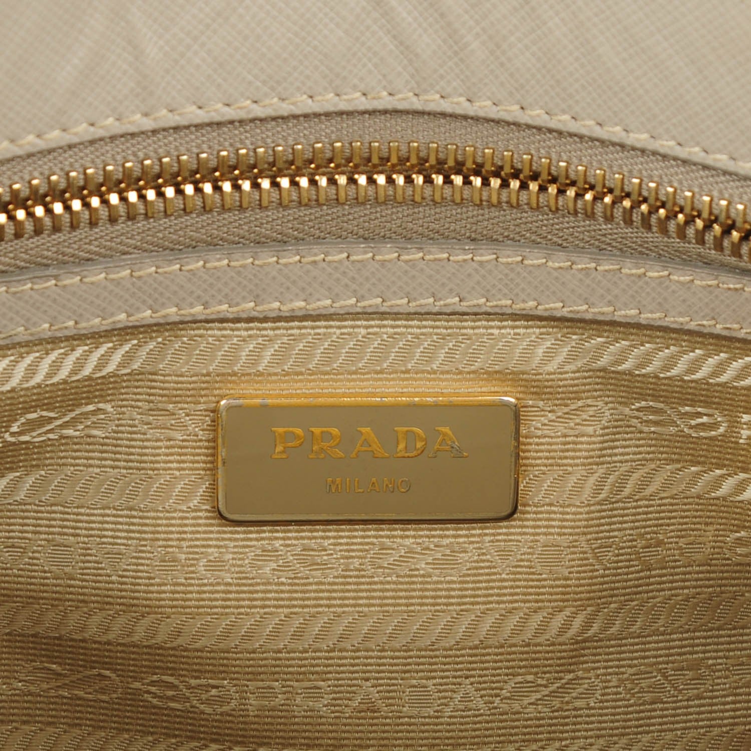 Prada Saffiano Small Galleria Double Zip Tote Pomice 2 of 12