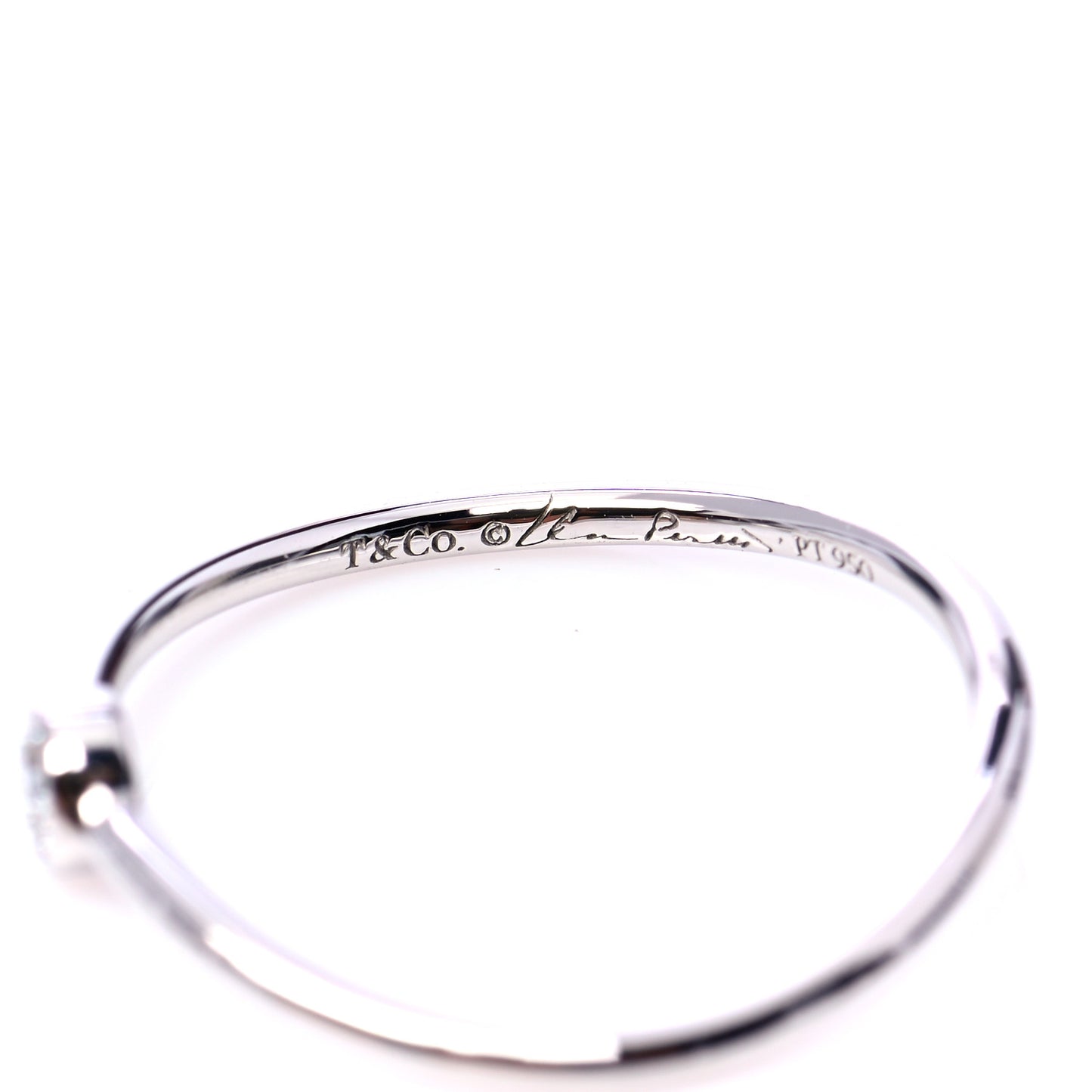 Platinum Diamond Elsa Peretti Single-Row Wave Ring 48 4.5