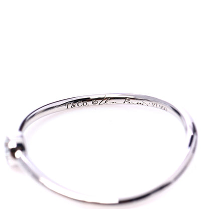 Tiffany Platinum Diamond Elsa Peretti Single-Row Wave Ring 48 4.5 5 of 5