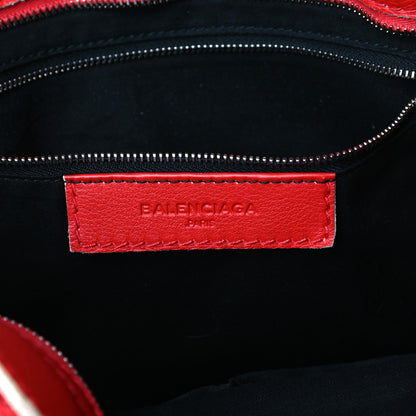 Balenciaga Supple Grained Calfskin Classic Silver Hardware Highlight City Rouge Fraise 10 of 13