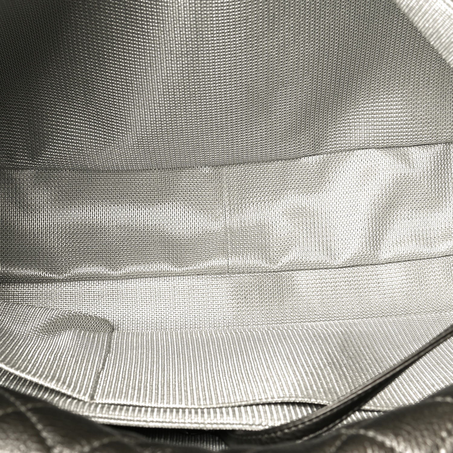 Chanel Metallic Calfskin Quilted XXL Travel Flap Bag Dark Silver 4 of 7
