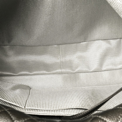 Chanel Metallic Calfskin Quilted XXL Travel Flap Bag Dark Silver 4 of 7
