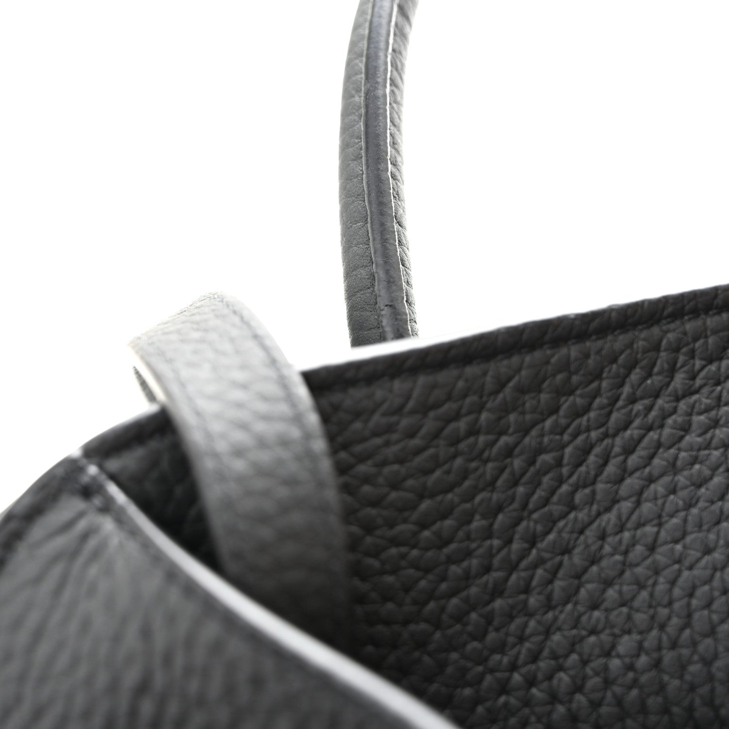 The Row Grained Calfskin Soft Margaux 10 Bag Black 11 of 12