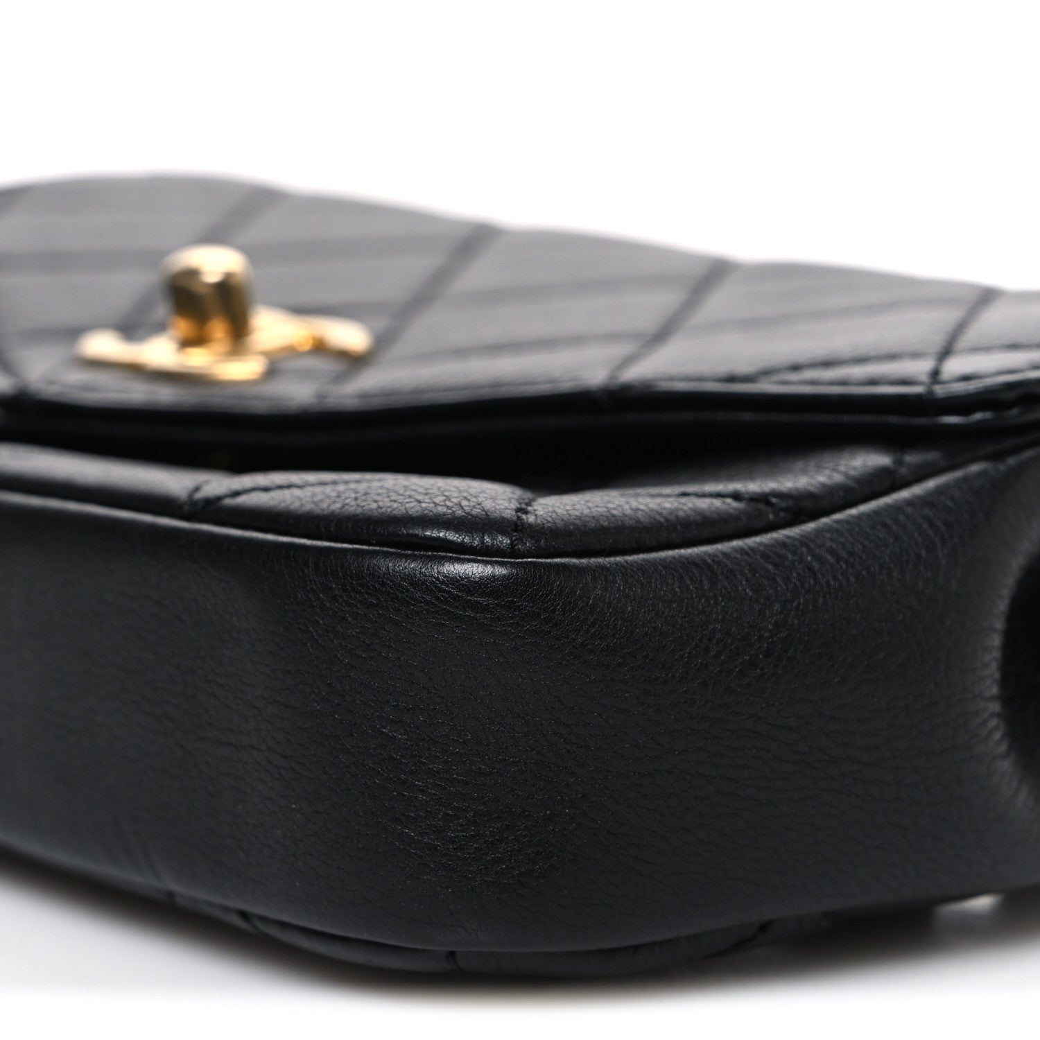 Chanel Calfskin Quilted Flap Waist Bag Black 10 of 10