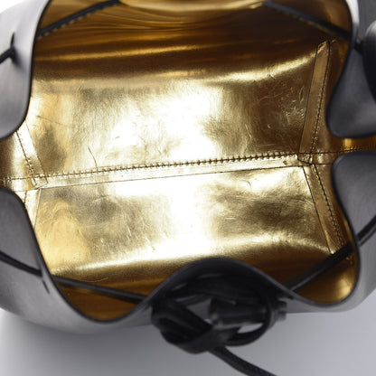 Mansur Gavriel Vegetable Tanned Calfskin Bucket Bag Black Oro 5 of 8