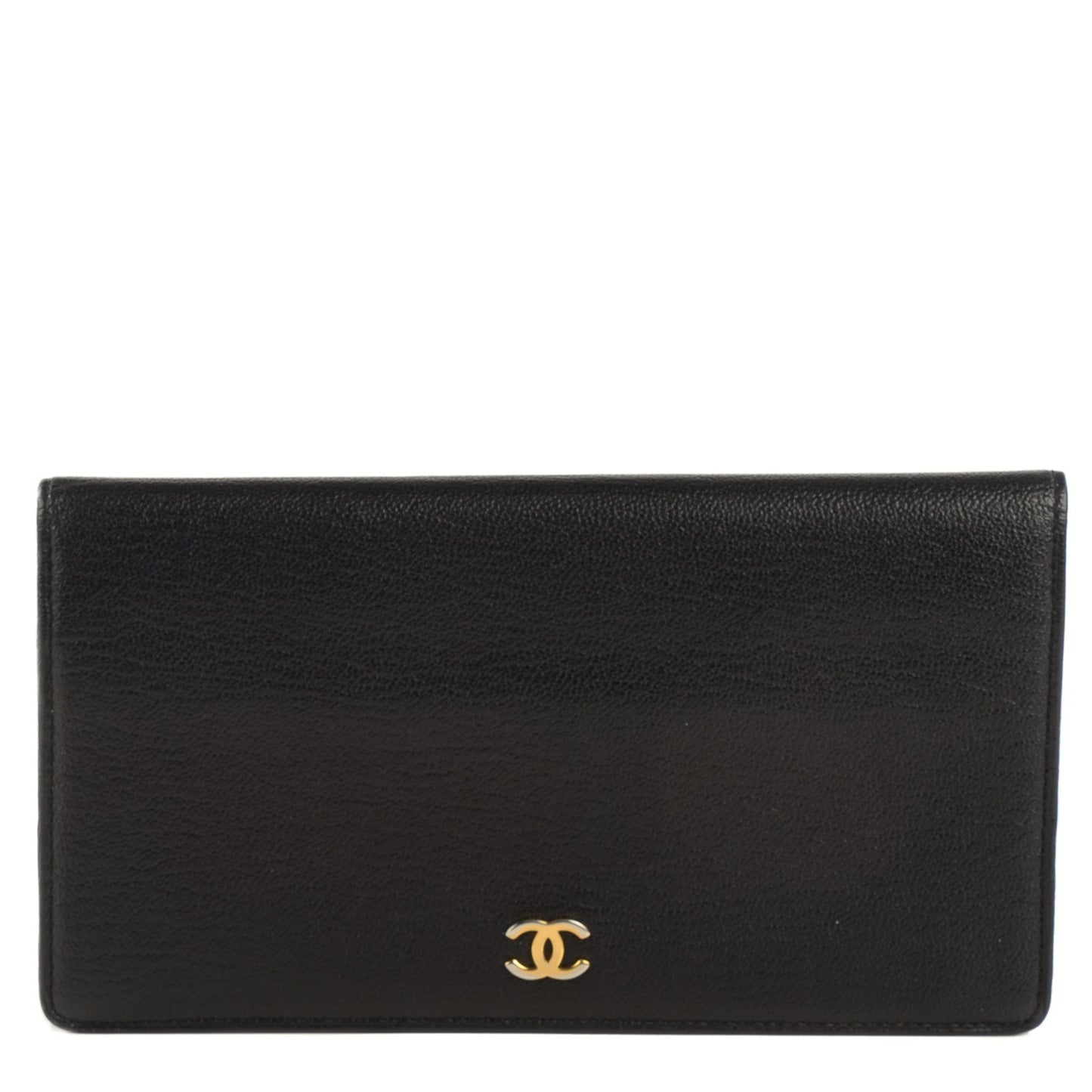 Goatskin CC Yen Wallet Black