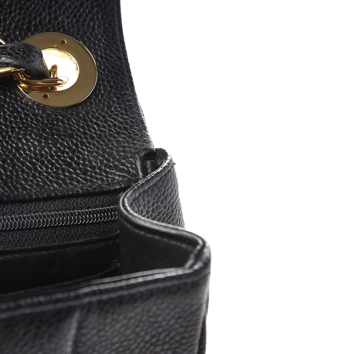 Chanel Caviar Vertical Quilted Jumbo Flap Black 11 of 15