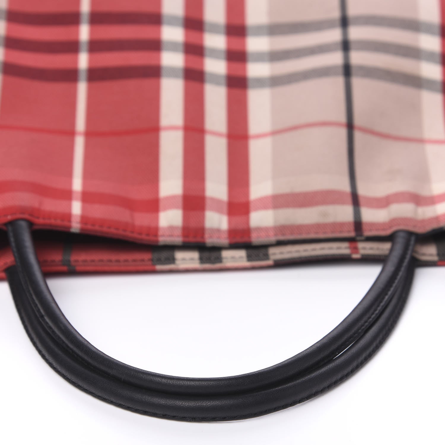 Burberry Canvas Check Tote Red 10 of 15