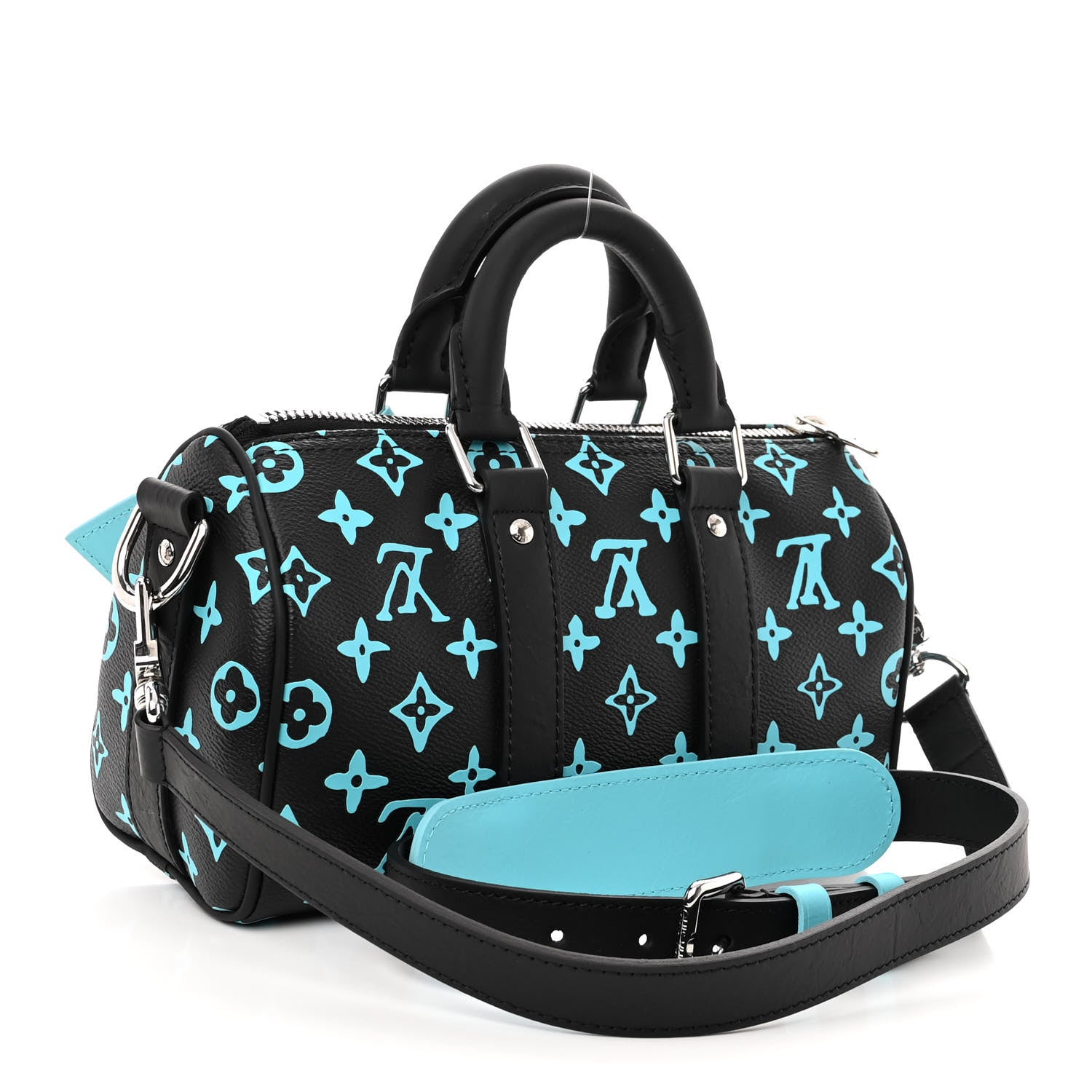 Louis Vuitton Monogram Playground Keepall Bandouliere 25 Black 3 of 9