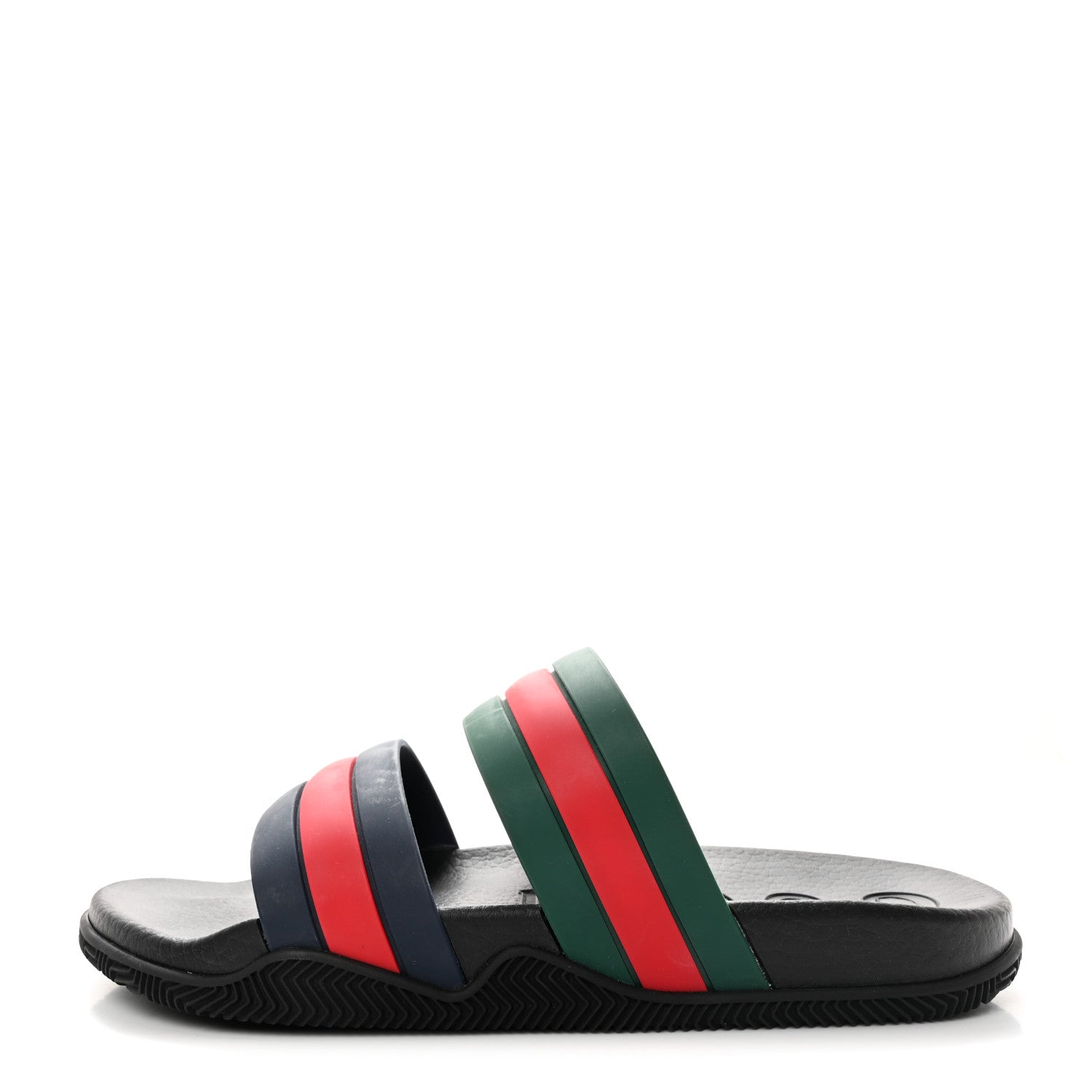 Gucci Rubber Web Mens Slide Sandals 9 Green Red 1 of 8