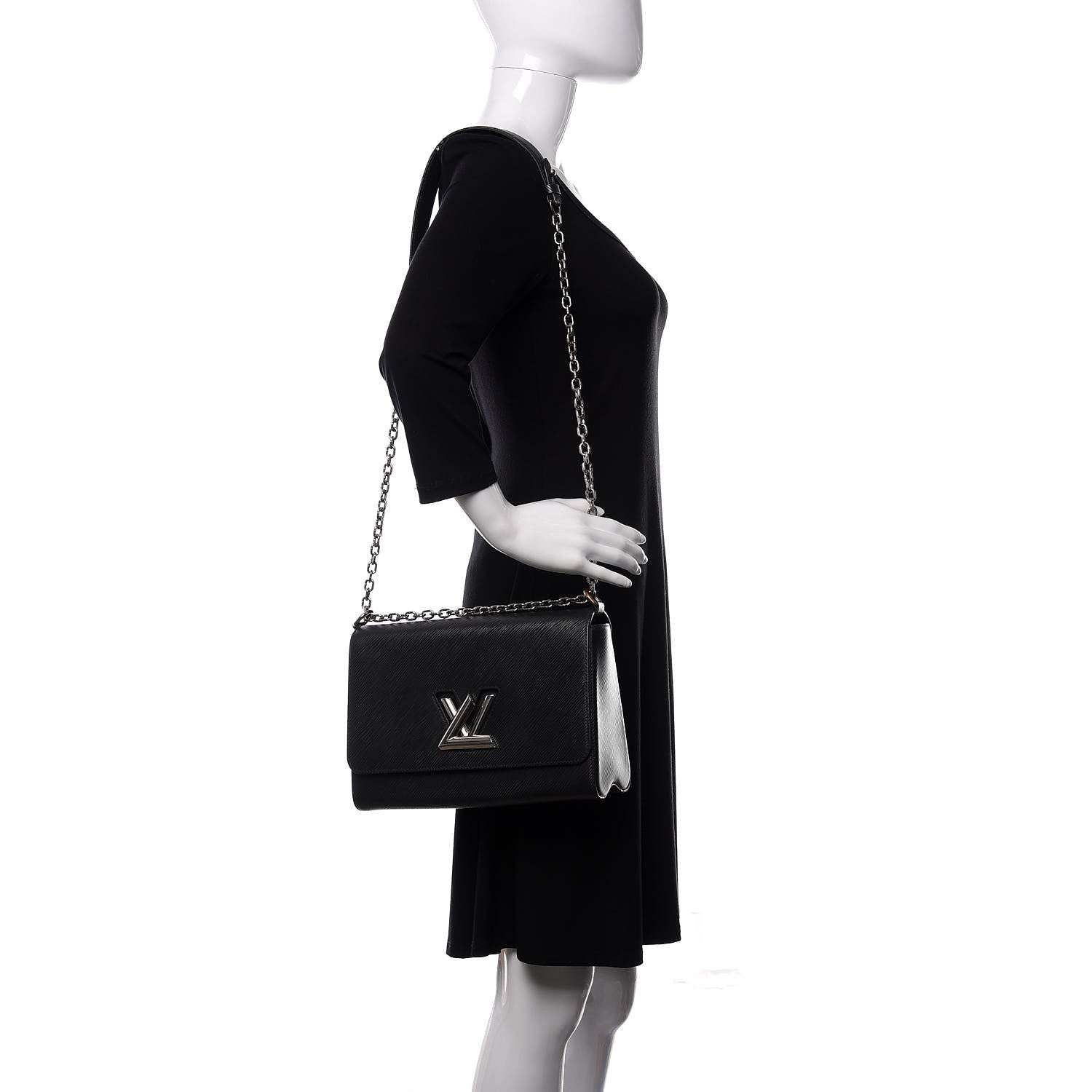Louis Vuitton Epi Twist Shoulder Bag GM Black 2 of 15
