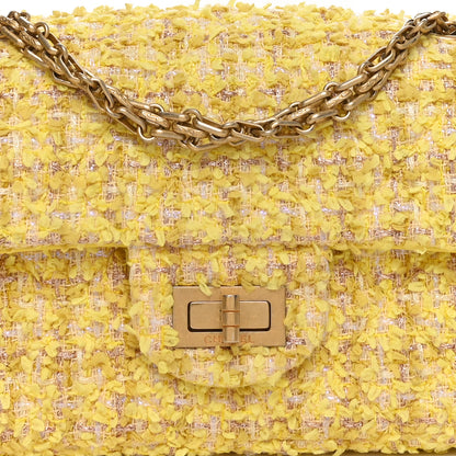 Chanel Tweed Quilted 2.55 Reissue Mini Flap Yellow 8 of 10