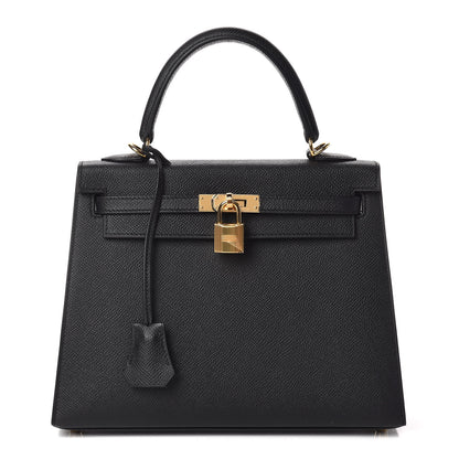 Hermes Epsom Kelly Sellier 25 Black 1 of 35